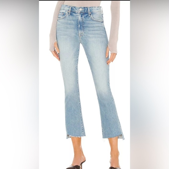 MOTHER Superior The insider Crop Step Fray I Confess Blue Size 26 - Picture 1 of 14